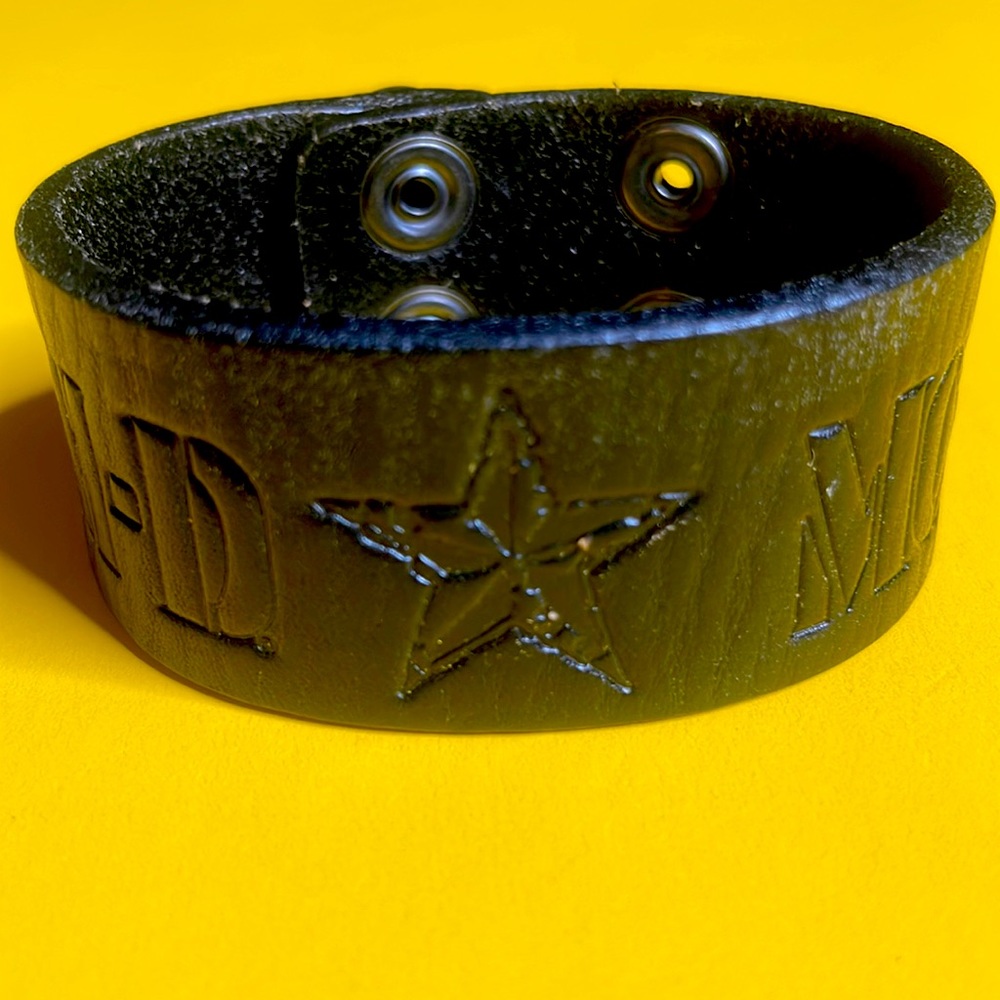 Harley-Davidson Black Leather Bracelet